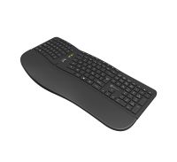 KlipX teclado inalambrico ergonomico premium negro 